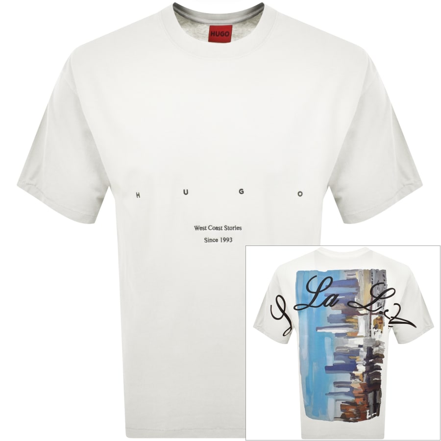 HUGO Duwrite T Shirt White | Mainline Menswear United States
